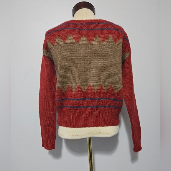 ECOTE Urban Outfitters Red and Brown Totem Aztec Sweater. Size XS - Picture 4 of 7